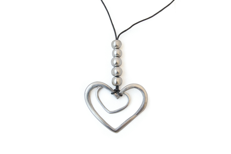 Aluminium heart necklace